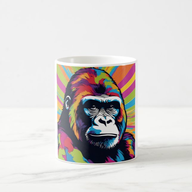 Mug Dessin de dessin de peinture Gorilla Pop (Centre)