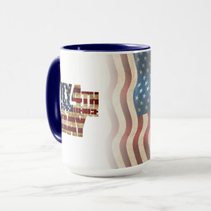 Mug Dessin de drapeau patriotique du 4 juillet