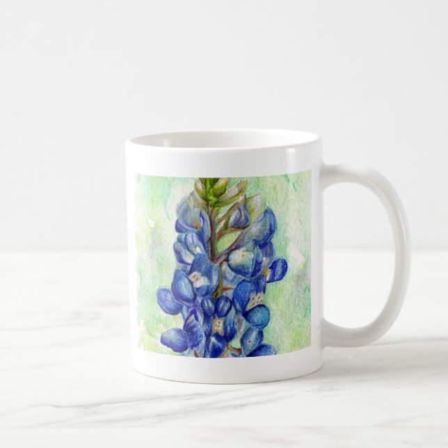 Mug Dessin de fleur sauvage de Bluebonnet de Texas (Droite)