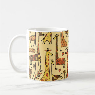 Mug Dessin De Giraffe, Amusant Design Sans Fil.