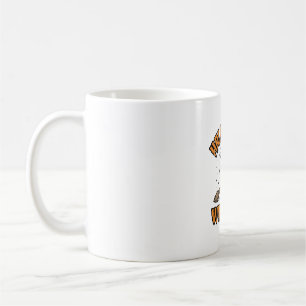 Mug Dessin de gravure vintage de chat de sorcière d'Ha