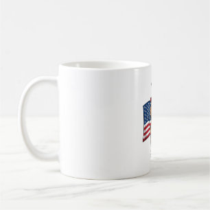 Mug Dessin de gravure vintage de drapeau de chien Beag