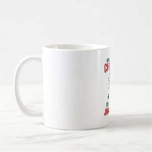 Mug Dessin de gravure vintage d'esprit de chat de Noël