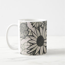 Mug Dessin de ligne Abstraite Art floral