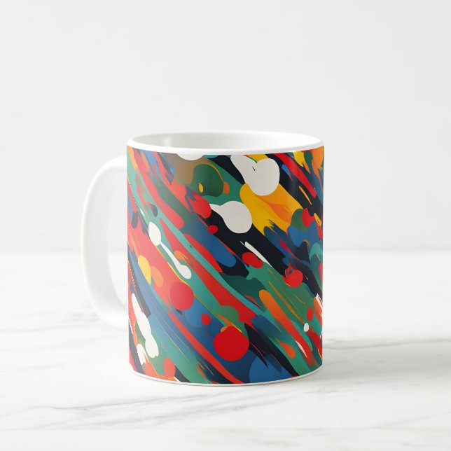Mug Dessin de peinture diagonale (Devant gauche)