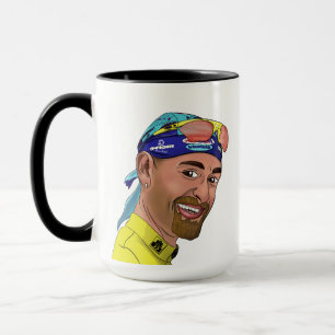 Mug Dessin de Portrait Numérique Marco Pantani Il Pira