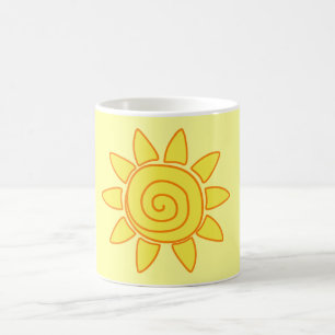 Mug Dessin de soleil mignon dessiné à la main Illustra