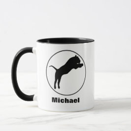 Mug Dessin de tigre noir en Personnaliser de cadre cir