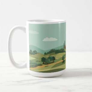 Mug Dessin de village italien paysage