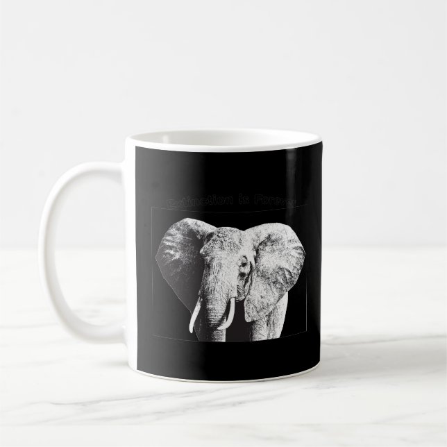 Mug Dessin d'éléphants de Bush en Afrique (Gauche)
