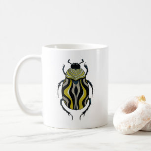 Mug Dessin d'encre de scarabée d'art du scarabée Gobli