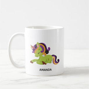 Mug Dessin d'Halloween de Cute Frankenstein Unicorn