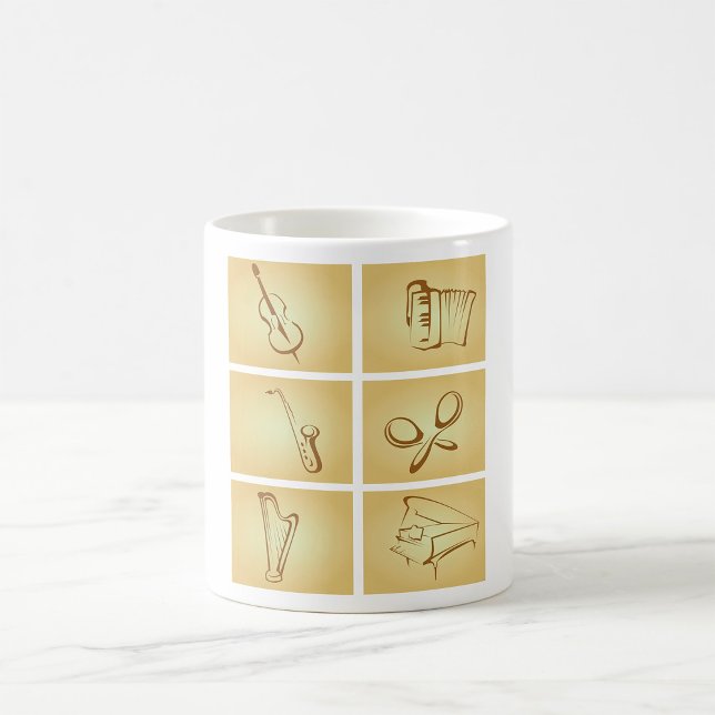 Mug Dessin d'instruments de musique (Créateur téléchargé)