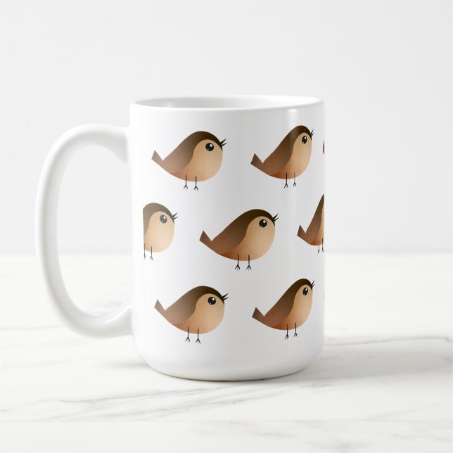 Mug Dessin d'Oiseau de Bruant (Gauche)