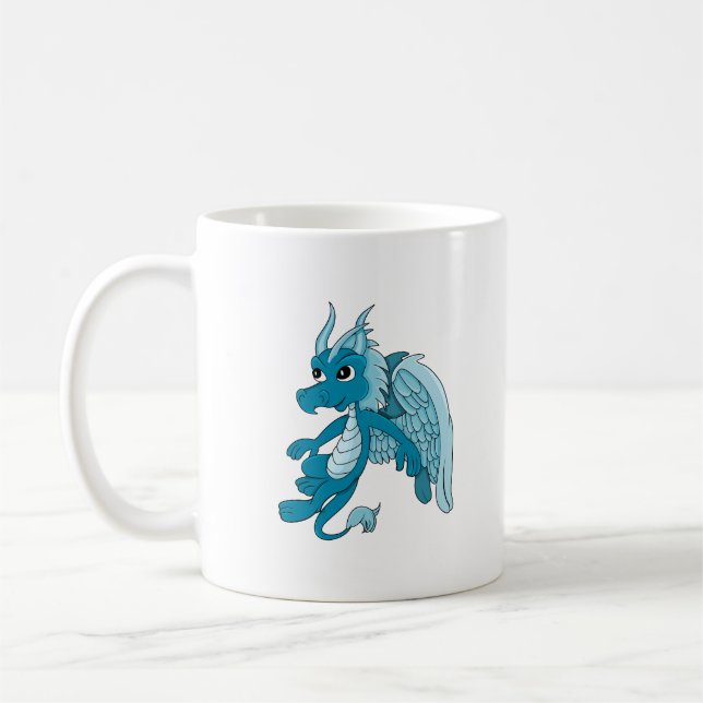 Mug Dessin du Dragon Bleu (Gauche)