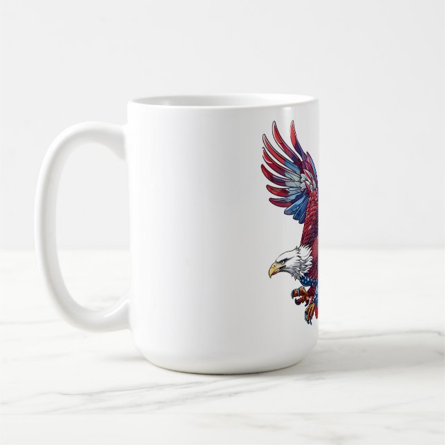 Mug Dessin d'un aigle, concept 4 juillet (Gauche)
