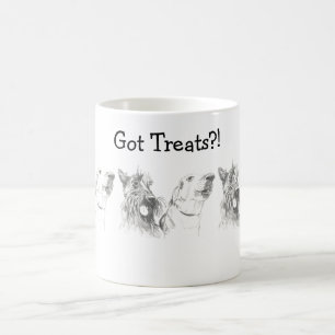 Mug Dessin écossais Terrier Labrador à encre Ai reçu d