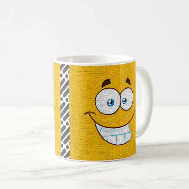 Mug Dessin éditable Visage Expression (Devant droit)