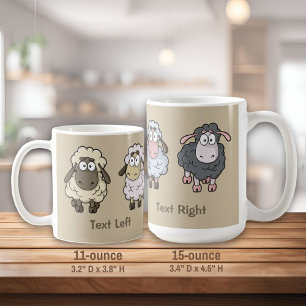 Mug Dessin en mouton beige