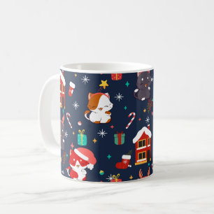 Mug Dessin festif Père Noël Cat Celebration