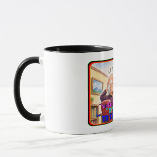 Mug Dessin humoristique de la panique d'un trader bour