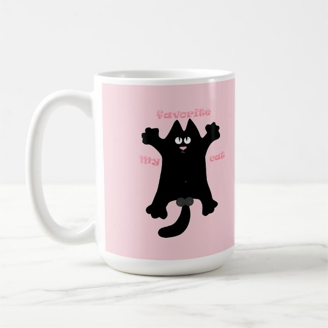 Mug #dessin humoristique #drôle #chat jeter un oreille (Gauche)