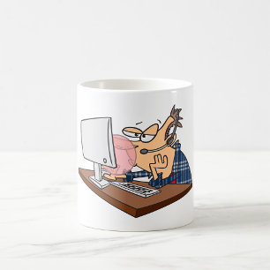 Mug Dessin humoristique d'un technicien de support inf