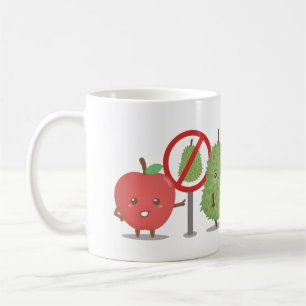 Mug Dessin humoristique, Fruit défendu, Pomme et Duria