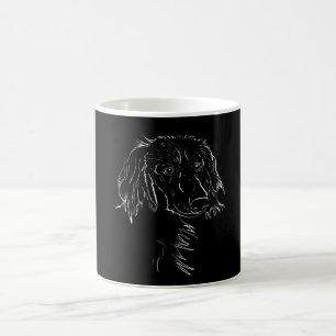Mug Dessin long Haied Dachshund Chien