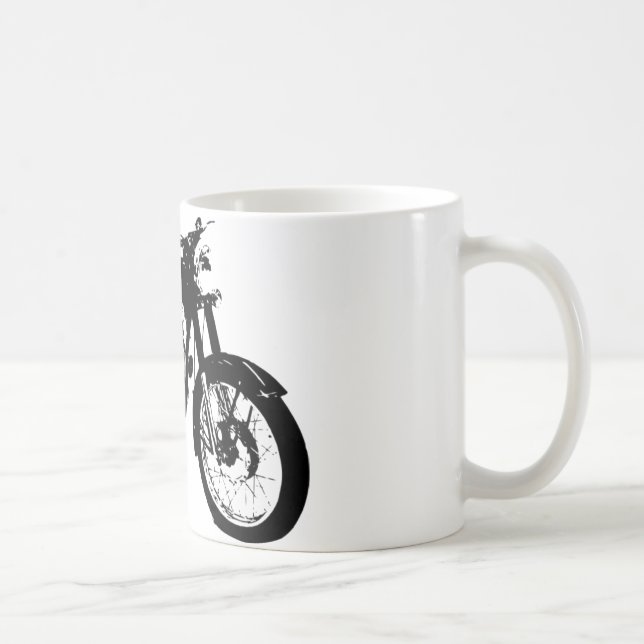 Mug Dessin noir et blanc de moto (Droite)
