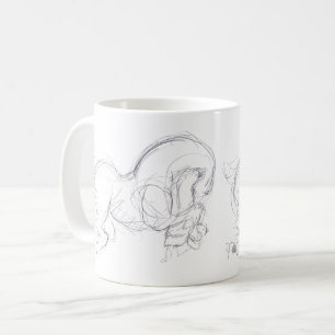 Mug Dessin original 3 Cheval Année Zodiac Anniversaire
