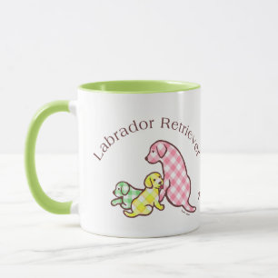 Mug Dessin personnalisé de famille de Labrador