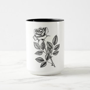 Mug dessin rose 2