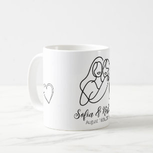 Mug Dessous de verre de couple lesbienne personnalisée