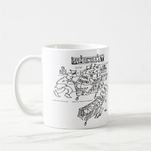 Mug Détectives de magasin à cheval sur un chariot de s