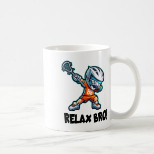 Mug Détendez-vous Bro Dabbing Lacrosse Lecteur Drôle L