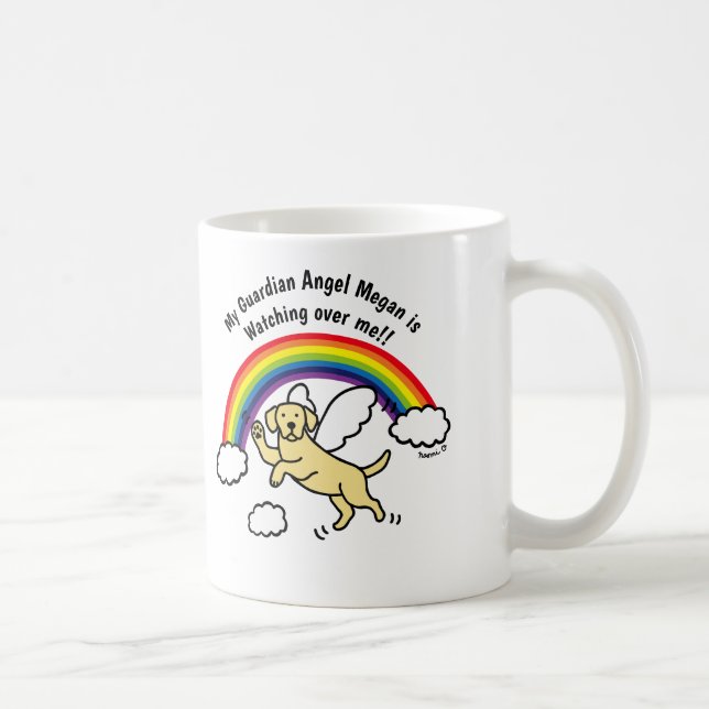 Mug Deux anges du Labrador Guardian (Rainbow Bridge)  (Droite)