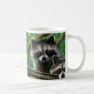 Mug Deux Bandits Raccoon Sur Une Musique D'Arbre