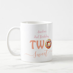 Mug Deux beignets sucrés 2e fête d'anniversaire