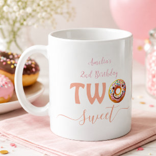 Mug Deux beignets sucrés 2e fête d'anniversaire