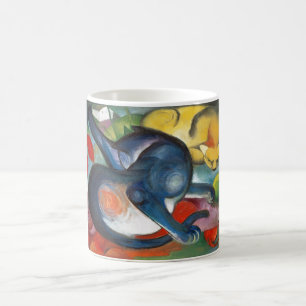Mug Deux Cats, Blue and Yellow, Franz Marc