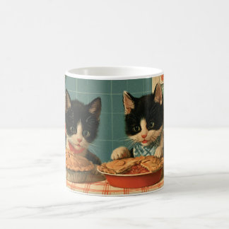 Mug Deux chatons mignons en smoking préparant des tart