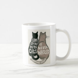 Mug Deux chats avec l'expression de Freud