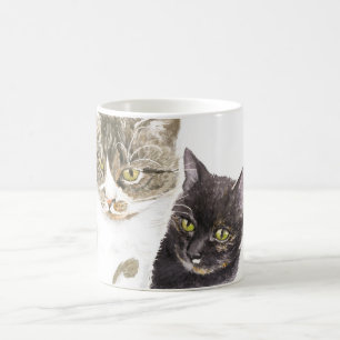 Mug Deux chats - tabby et tortie