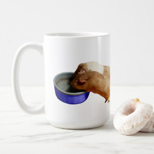 Mug Deux Chiens De Guinée Brown Et Blancs À Cheveux Do