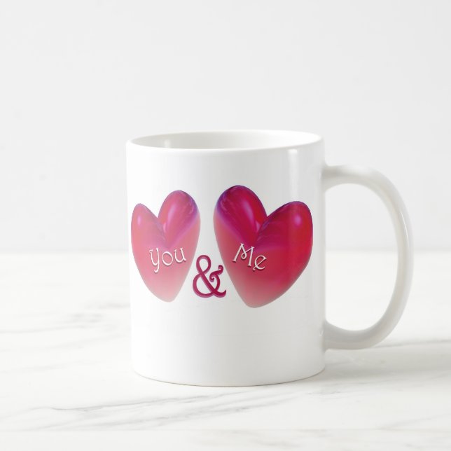 Mug Deux coeurs romantiques (Droite)