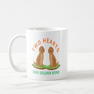 Mug Deux cœurs, un lien doré