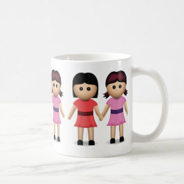 Mug Deux femmes tenant des mains Emoji