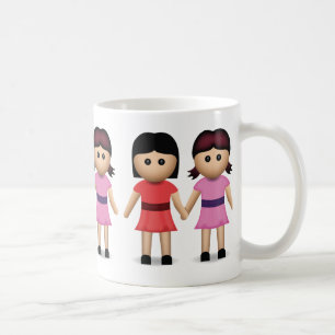 Mug Deux femmes tenant des mains Emoji