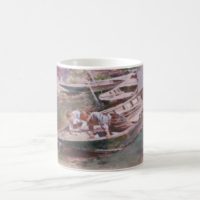Mug Deux garçons en bateau (par Theodore Robinson) (Centre)